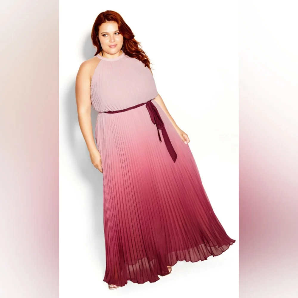 CITY CHIC Julia Maxi Dress - oxblood - Picture 2 of 5